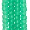 The Bead Chest Verdant Green Faceted Recycled Java Sea Glass Beads - Full Strand of Faceted Bottle Glass Beads | Approximately 48 Beads